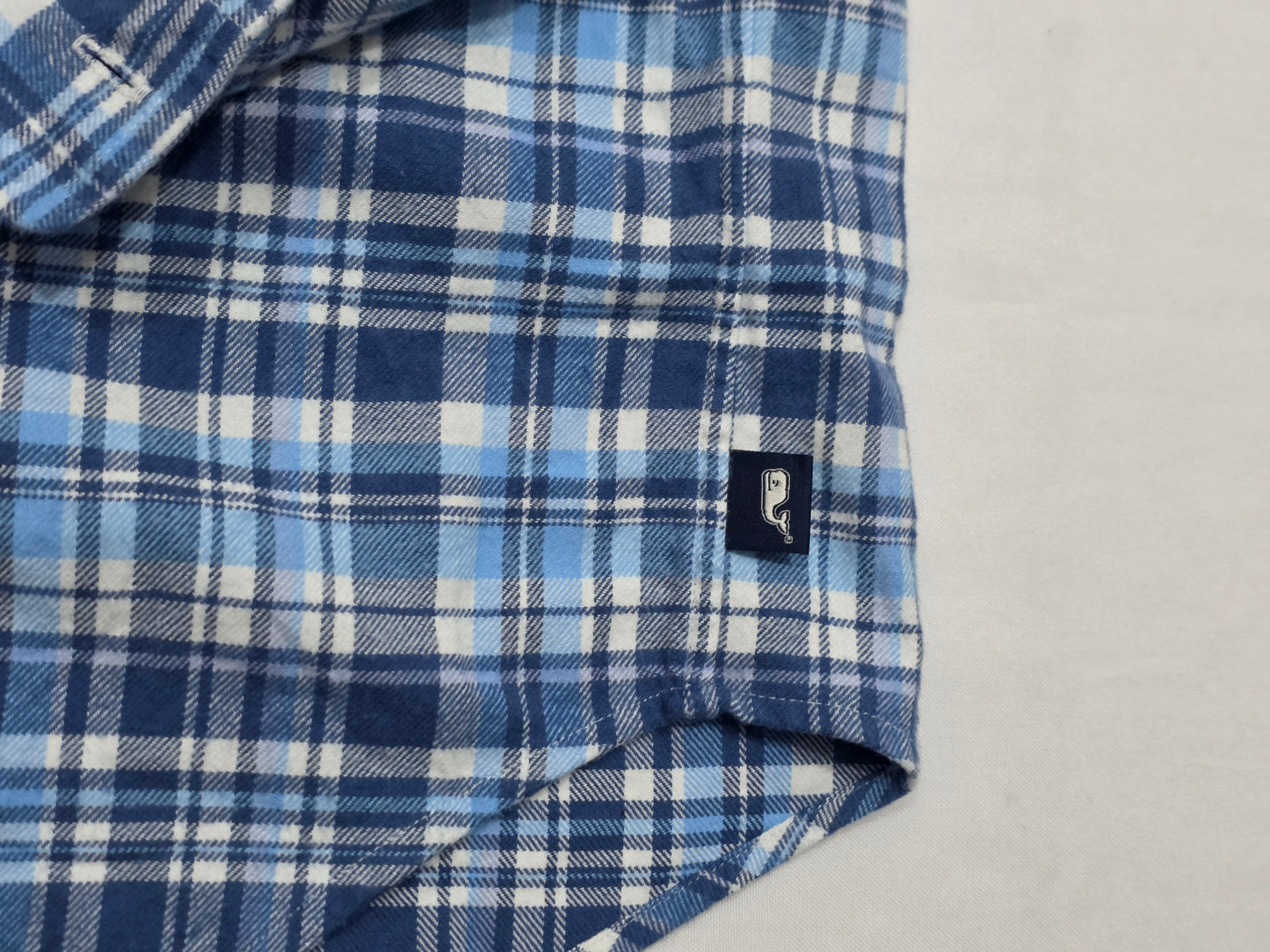 Camisa Vineyard Vines Chico S Classic Fit Azul Cuadro (Usado)