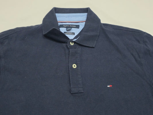 Playera Polo Tommy Hilfiger Mediana M Custom Fit Azul (Usado)