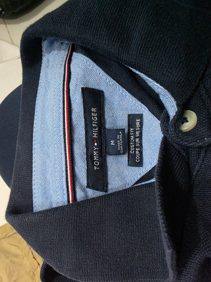 Playera Polo Tommy Hilfiger Mediana M Custom Fit Azul (Usado)