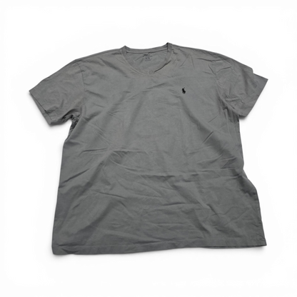Playera Ralph Lauren Xgrande Xl Gris Deslavado Pony Negro (Usado)