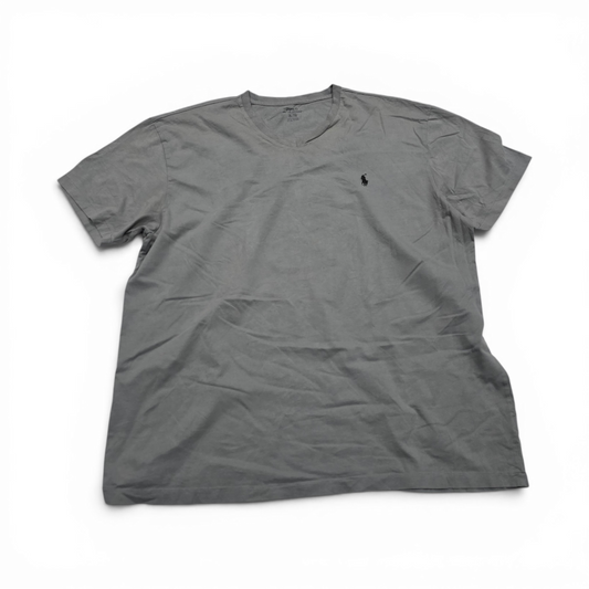 Playera Ralph Lauren Xgrande Xl Gris Deslavado Pony Negro (Usado)