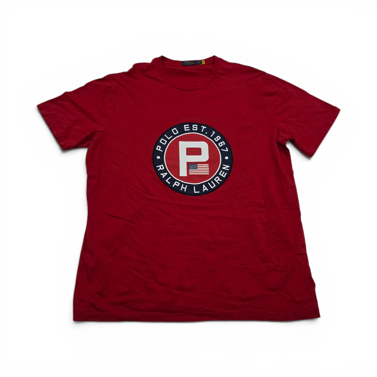 Playera Ralph Lauren Xgrande Xl Alto Rojo Logo (Usado)
