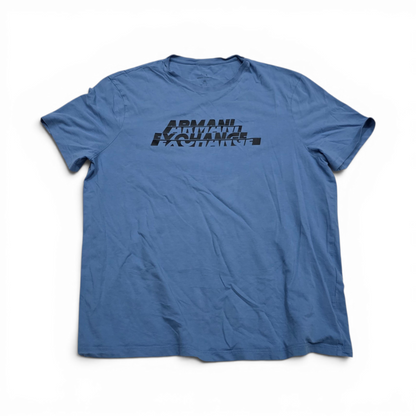 Playera Armani Exchange Xgrande Xl Regular Fit Azul (Usado)