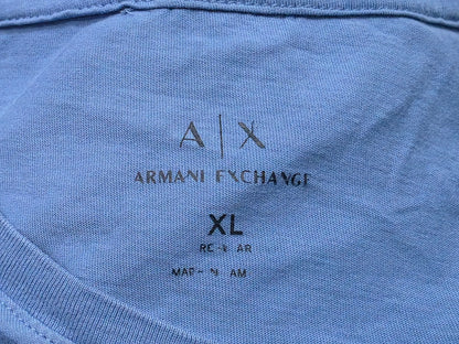 Playera Armani Exchange Xgrande Xl Regular Fit Azul (Usado)