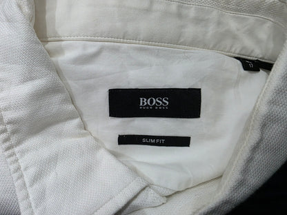 Camisa Boss Xgrande Xl 17 Slimfit Crema (Usado)