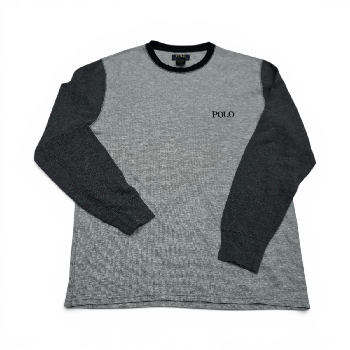Playera Ralph Lauren Xgrande Xl Gris Letras Manga Larga (Usado)