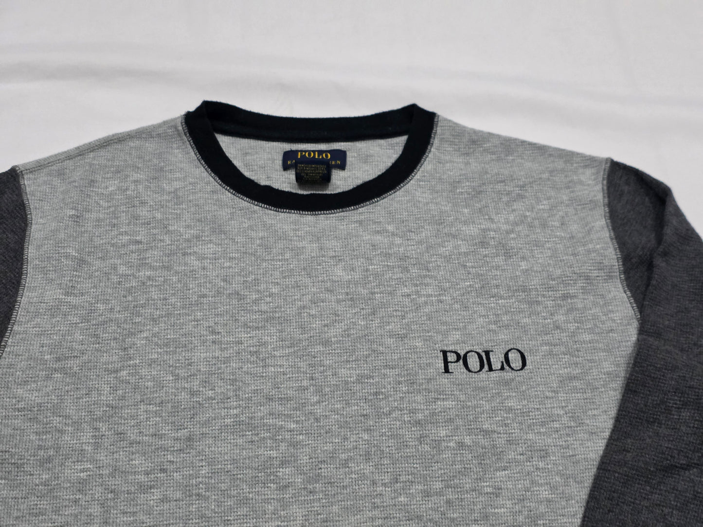 Playera Ralph Lauren Xgrande Xl Gris Letras Manga Larga (Usado)