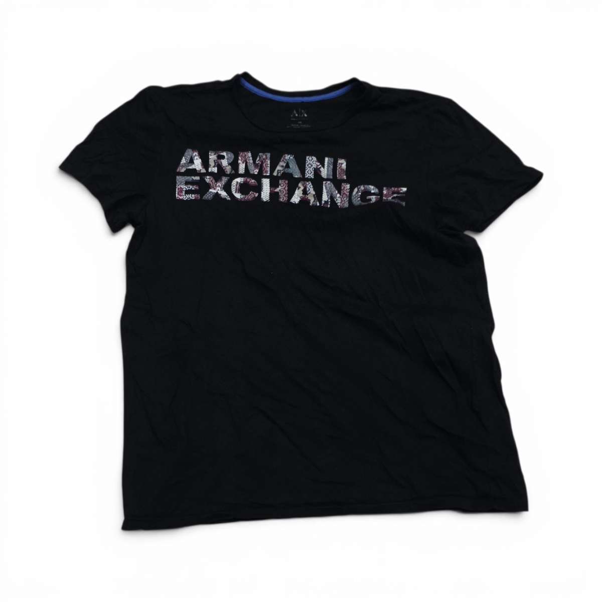 Playera Armani Exchange Xgrande Xl Negro Letras (Usado)
