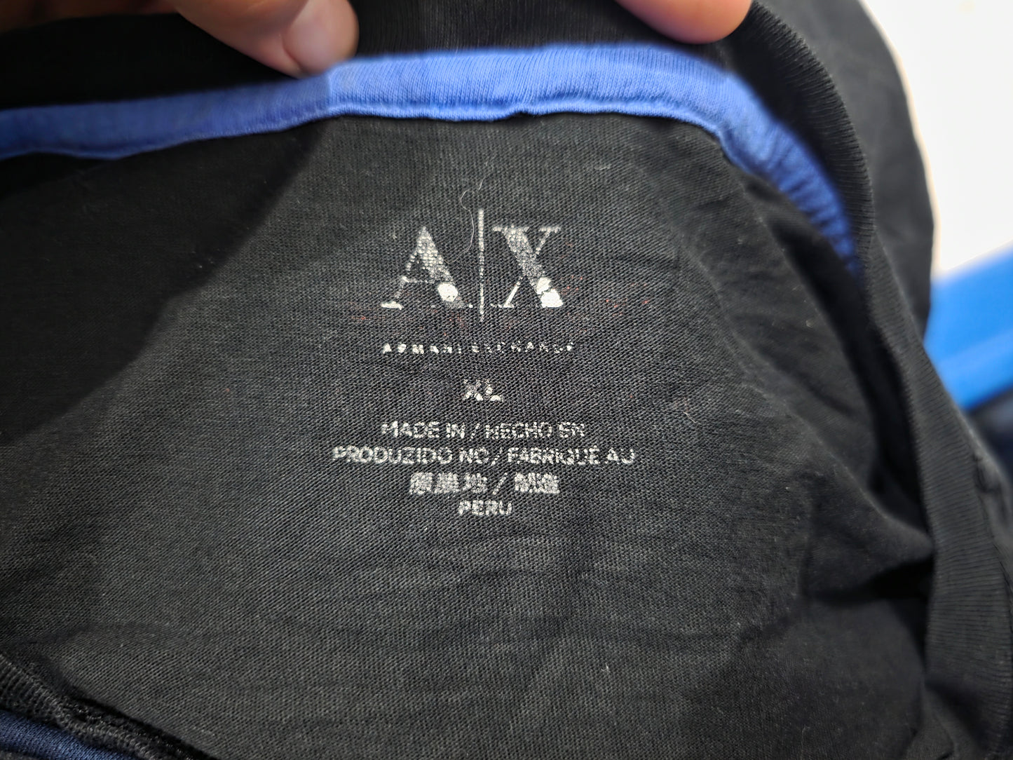 Playera Armani Exchange Xgrande Xl Negro Letras (Usado)