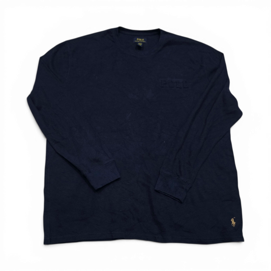 Playera Manga Larga Ralph Lauren Xgrande Xl Azul Pony Cafe (Usado)
