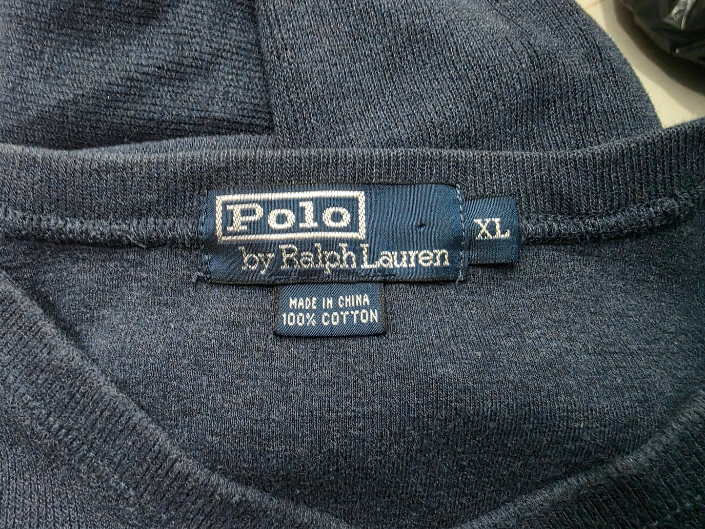 Sueter Ralph Lauren Xgrande Xl Azul Pony Rojo Cuello V (Usado)