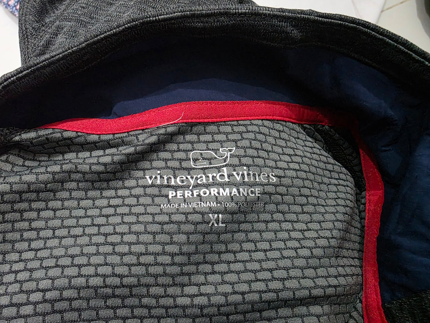 Playera Con Cierre Vineyard Vines Xgrande Xl Performance Gri (Usado)