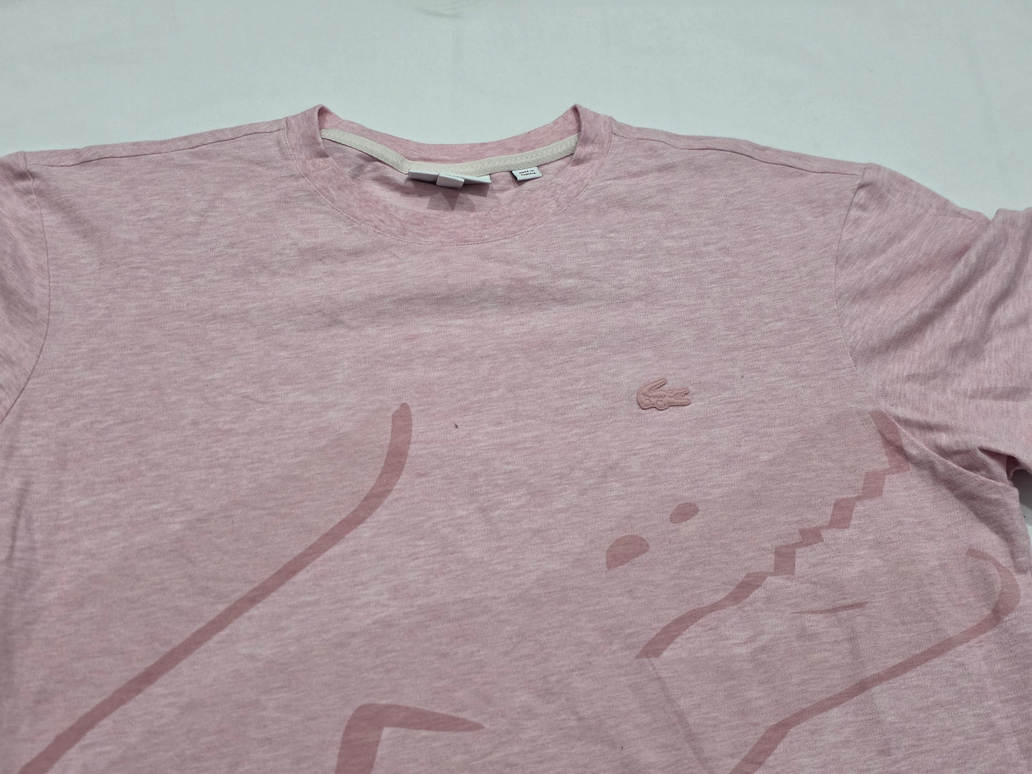 Playera Lacoste Xgrande Xl Fr 6 Regular Fit Rosa (Usado)