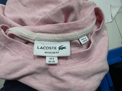 Playera Lacoste Xgrande Xl Fr 6 Regular Fit Rosa (Usado)