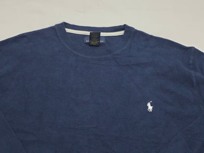 Playera Ralph Lauren Xgrande Xl Azul Pony Blanco Manga Larga (Usado)