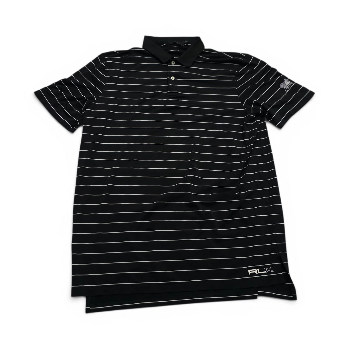 Playera Polo Ralph Laurenx Negro Lineas Grande L (Usado)