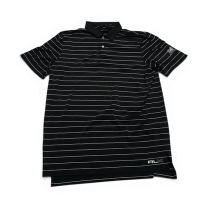 Playera Polo Ralph Laurenx Negro Lineas Grande L (Usado)