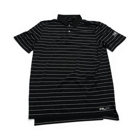 Playera Polo Ralph Laurenx Negro Lineas Grande L (Usado)