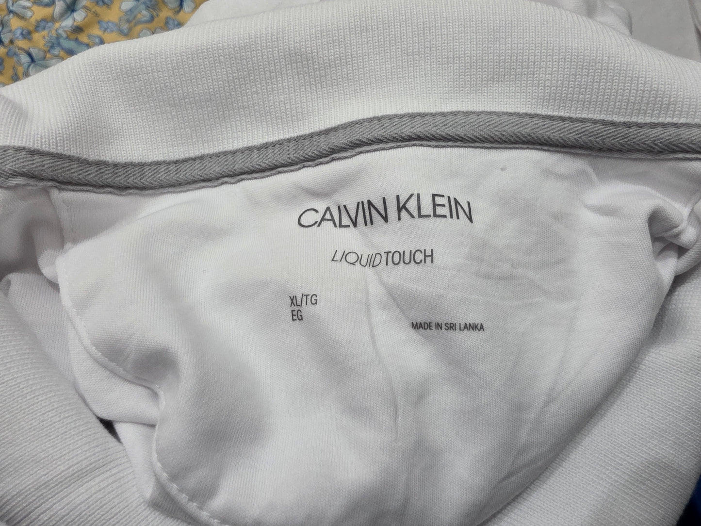 Playera Polo Calvin Klein Xgrande Xl Liquid Touch Blanco (Usado)