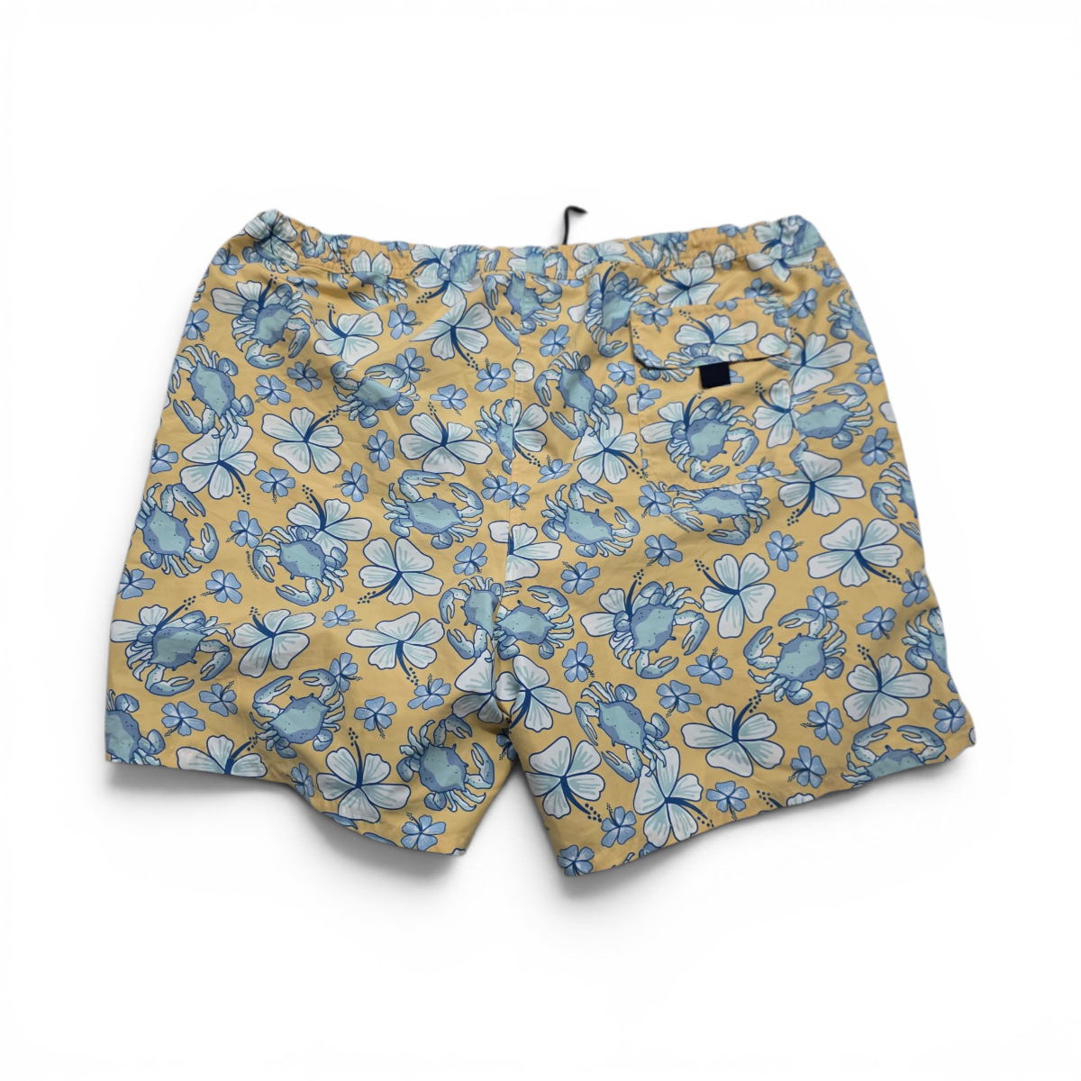 Bermuda Vineyard Vines Xgrande Xl Amarillo Flores Azules (Usado)