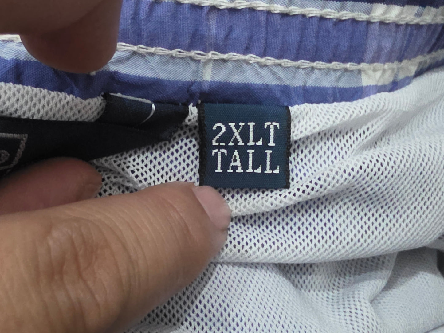 Bermuda Ralph Lauren 2xl Alto Azul Cuadro Bañador (Usado)