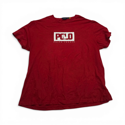 Playera Ralph Lauren 2xl Classic Fit Rojo Letras (Usado)