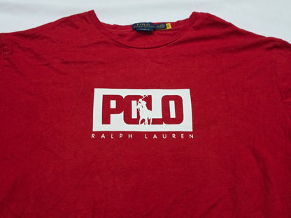 Playera Ralph Lauren 2xl Classic Fit Rojo Letras (Usado)