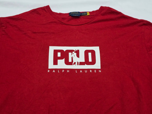 Playera Ralph Lauren 2xl Classic Fit Rojo Letras (Usado)