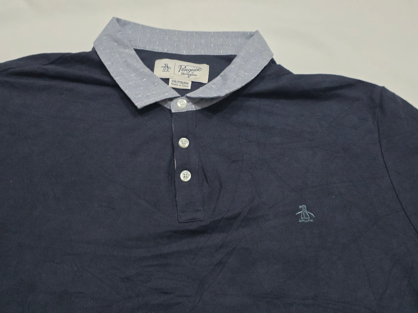 Playera Polo Penguin 2xl Azul Marino (Usado)