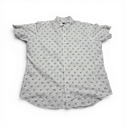 Camisa Manga Corta Ralph Lauren 2xl Alto Blanca Anclas (Usado)