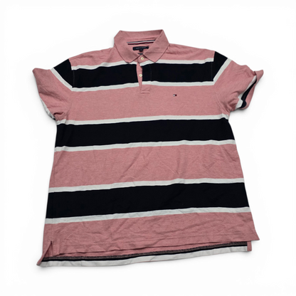 Playera Polo Tommy Hilfiger 2xl Regular Fit Rosa Lineas (Usado)