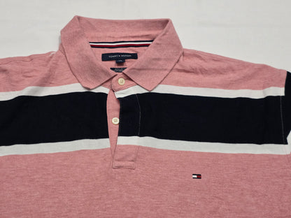 Playera Polo Tommy Hilfiger 2xl Regular Fit Rosa Lineas (Usado)