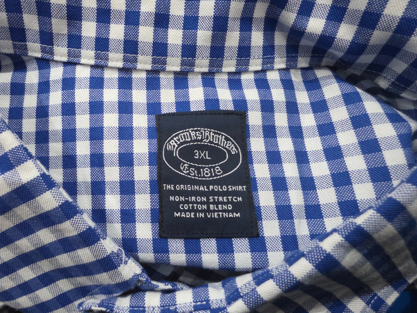 Camisa Brooks Brothers 3xl Cuadro Azul Y Blanco (Usado)