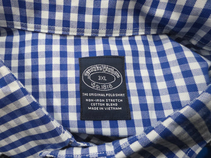 Camisa Brooks Brothers 3xl Cuadro Azul Y Blanco (Usado)