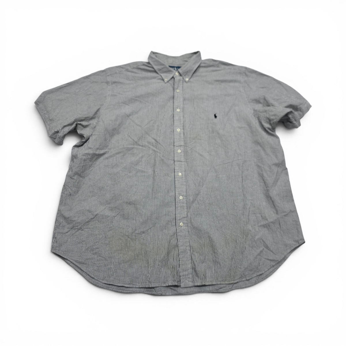 Camisa Manga Corta Ralph Lauren 3xb Big Classic Fit Lineas (Usado)
