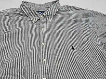 Camisa Manga Corta Ralph Lauren 3xb Big Classic Fit Lineas (Usado)