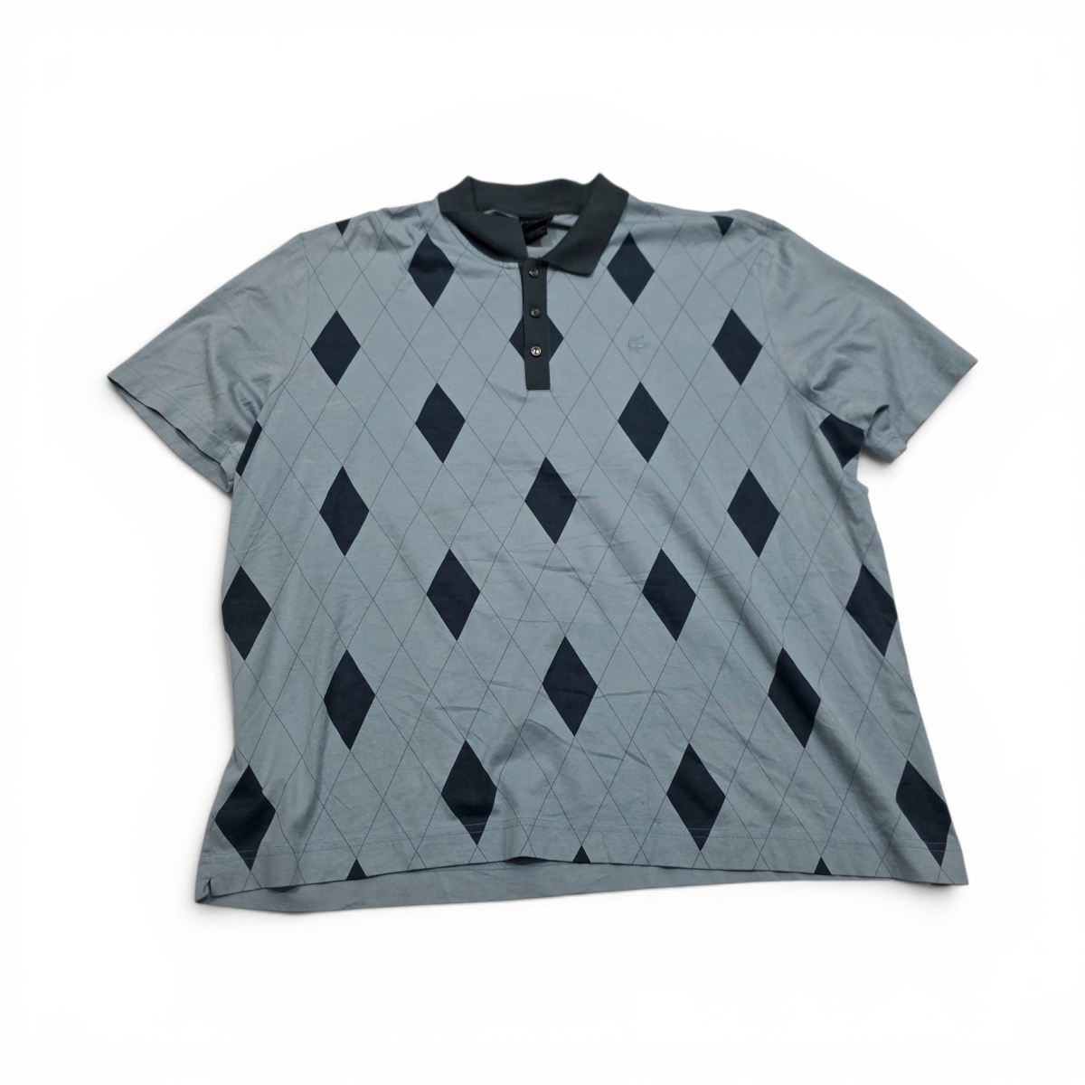 Playera Polo Lacoste 4x Azul Rombos Fr 9 (Usado)