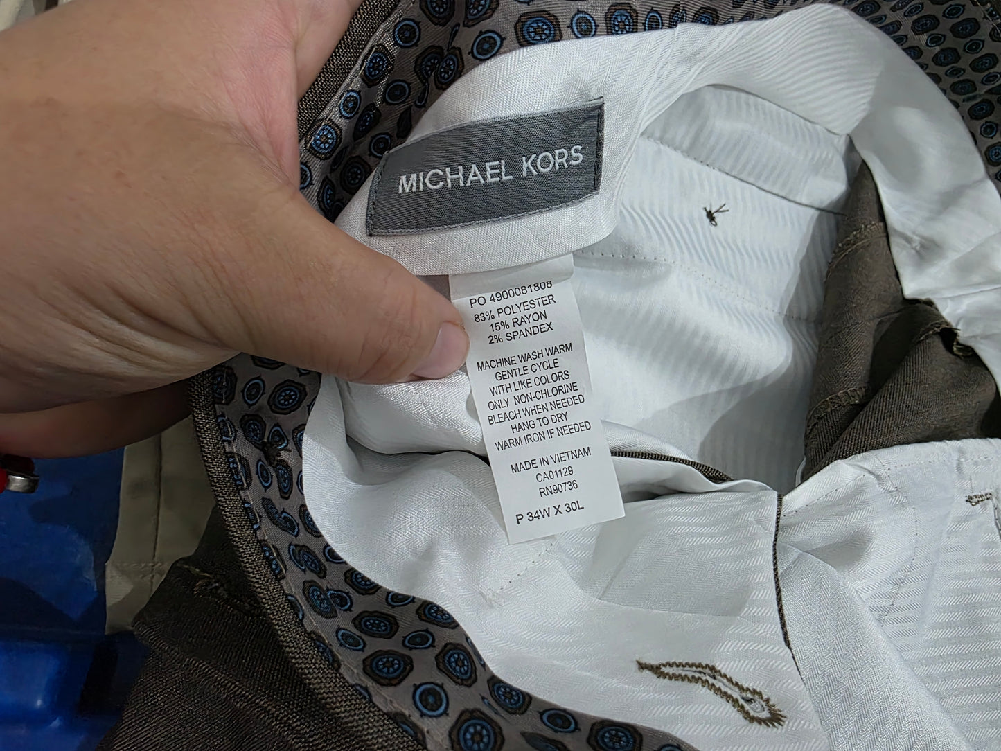 Pantalon Michael Kors 34x30 Cafe De Vestir (NUEVO)