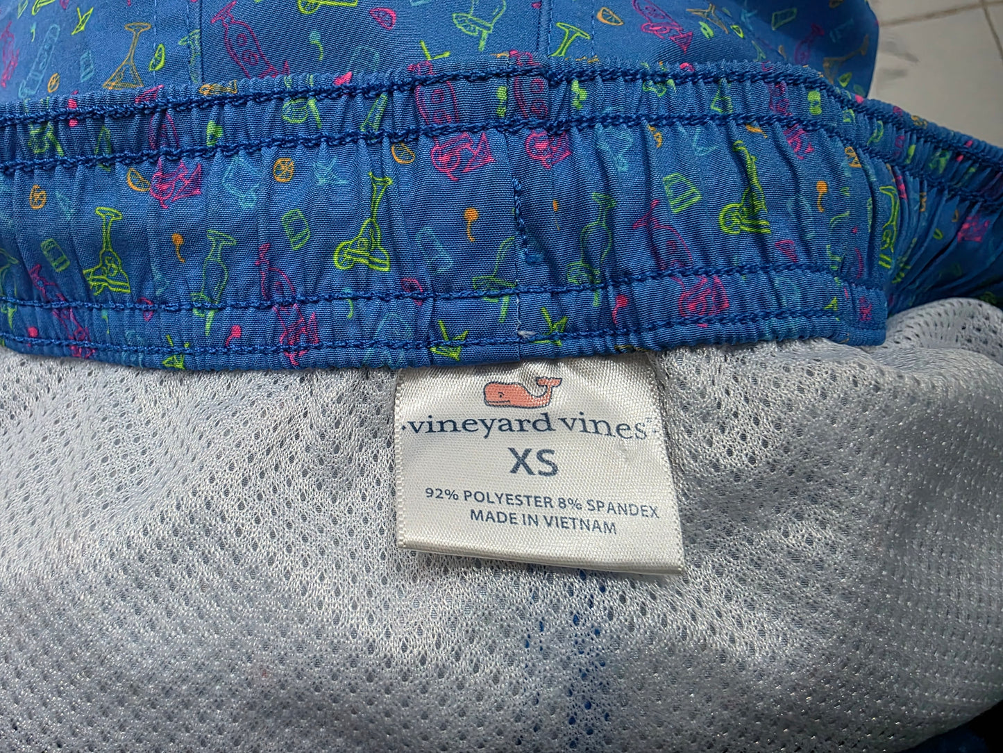 Bermuda Vineyard Vines Xchico Xs Azul Figuras (Usado)