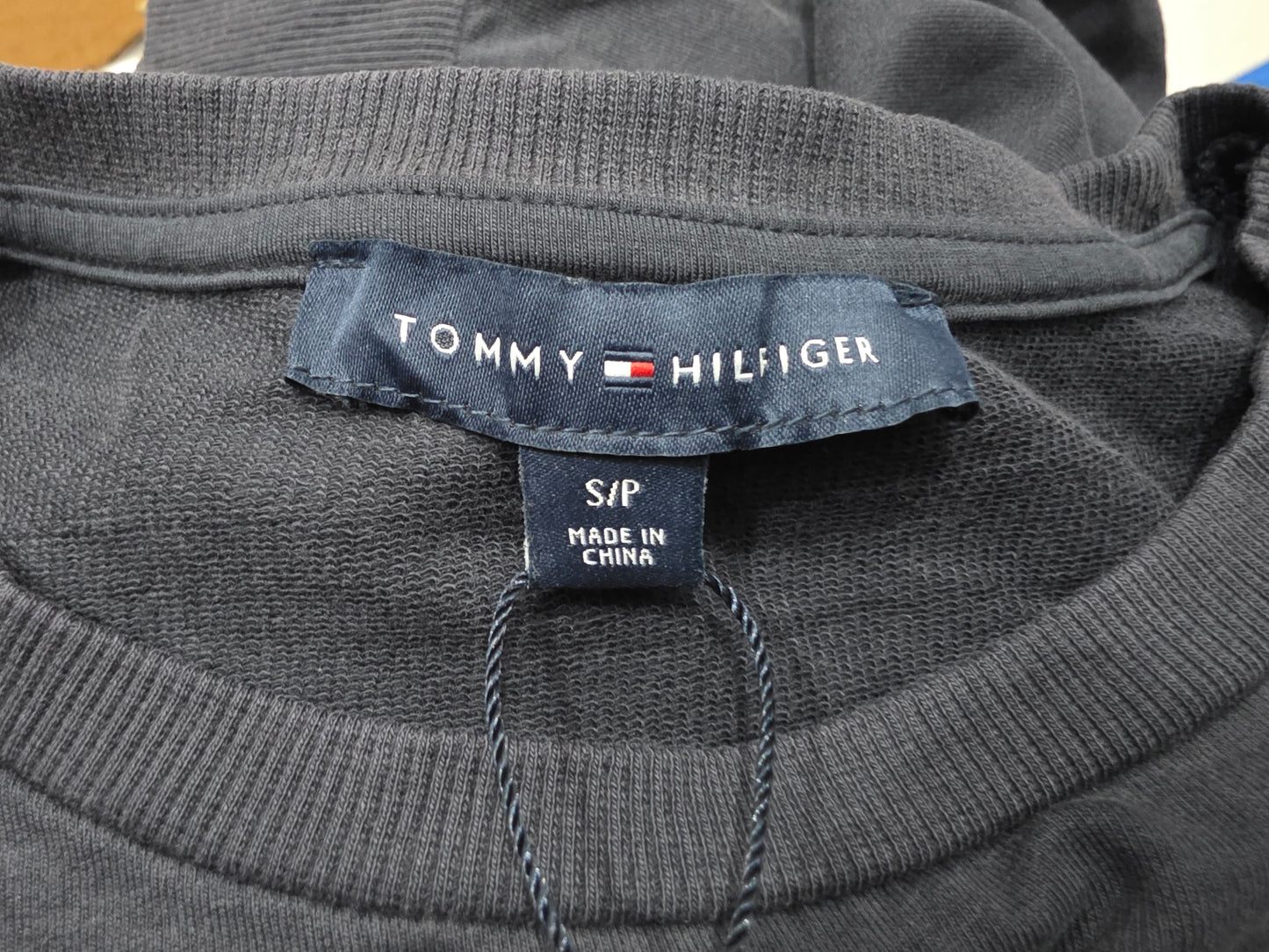 Sudadera Delgada Tommy Hilfiger Chico S Azul Deslavado (NUEVO)