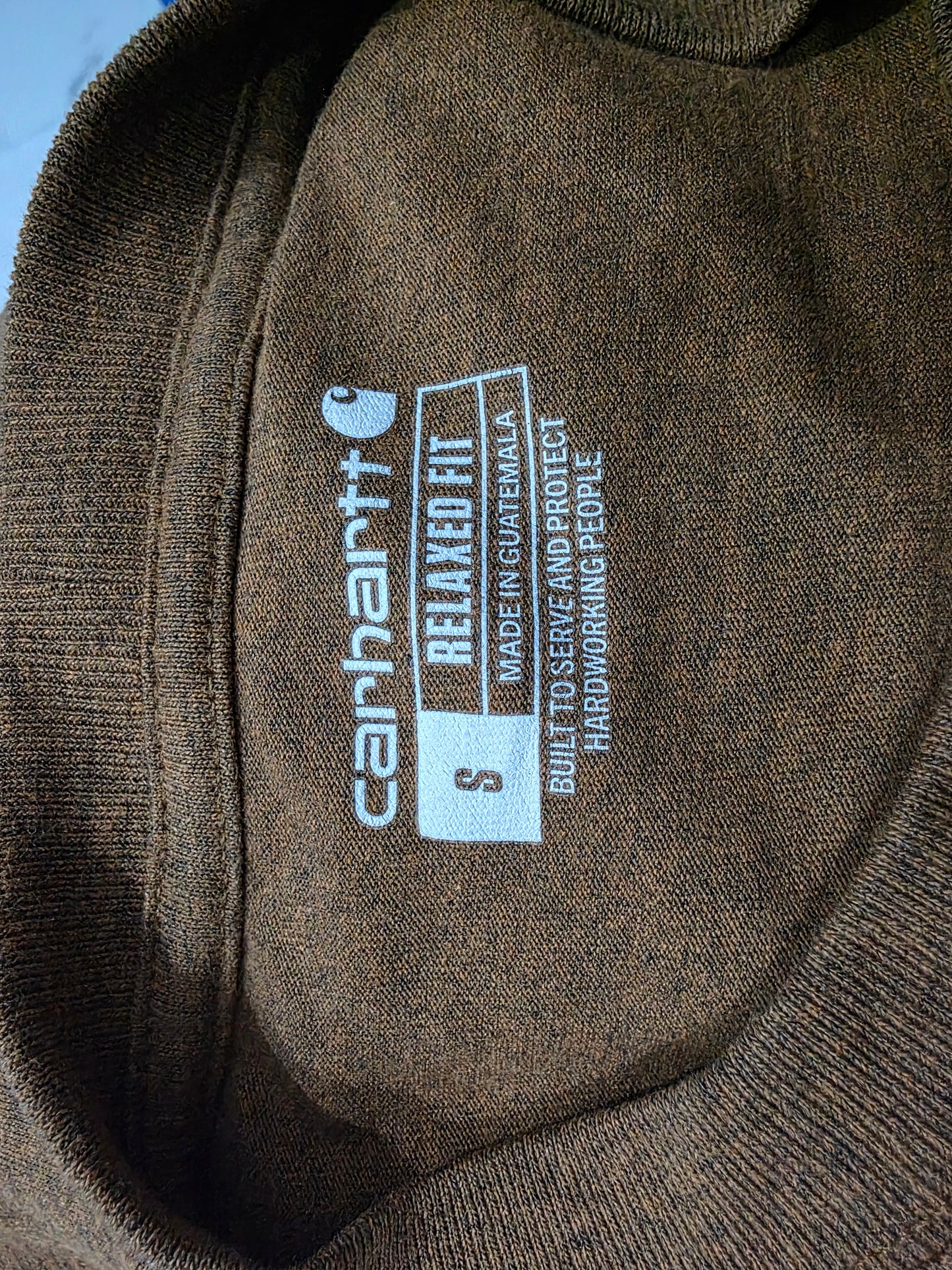 Playera Carhartt Chico S Relaxed Fit Cafe Manga Larga (Usado)