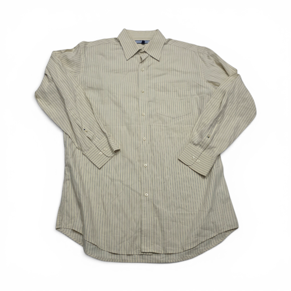 Camisa Tommy Hilfiger Mediana M Amarillo Opaco Lineas (Usado)