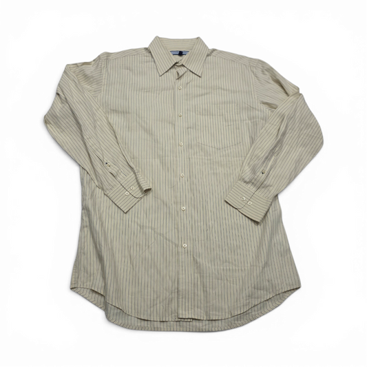 Camisa Tommy Hilfiger Mediana M Amarillo Opaco Lineas (Usado)