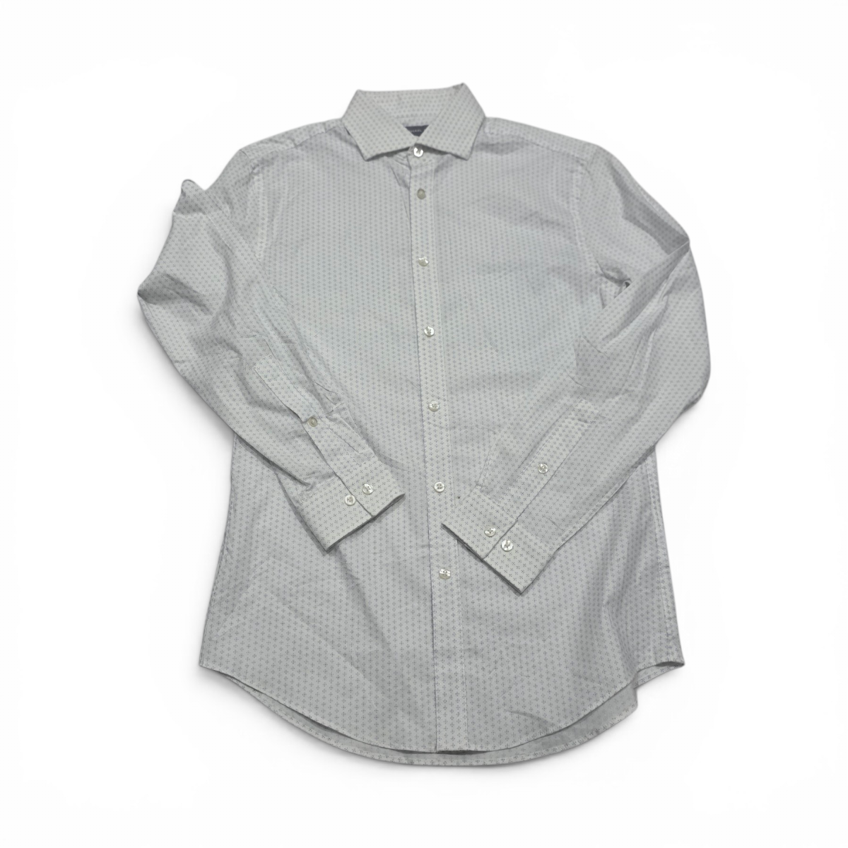 Camisa Michael Kors Mediana M Slimfit Stretch Blaco Figuras (Usado)