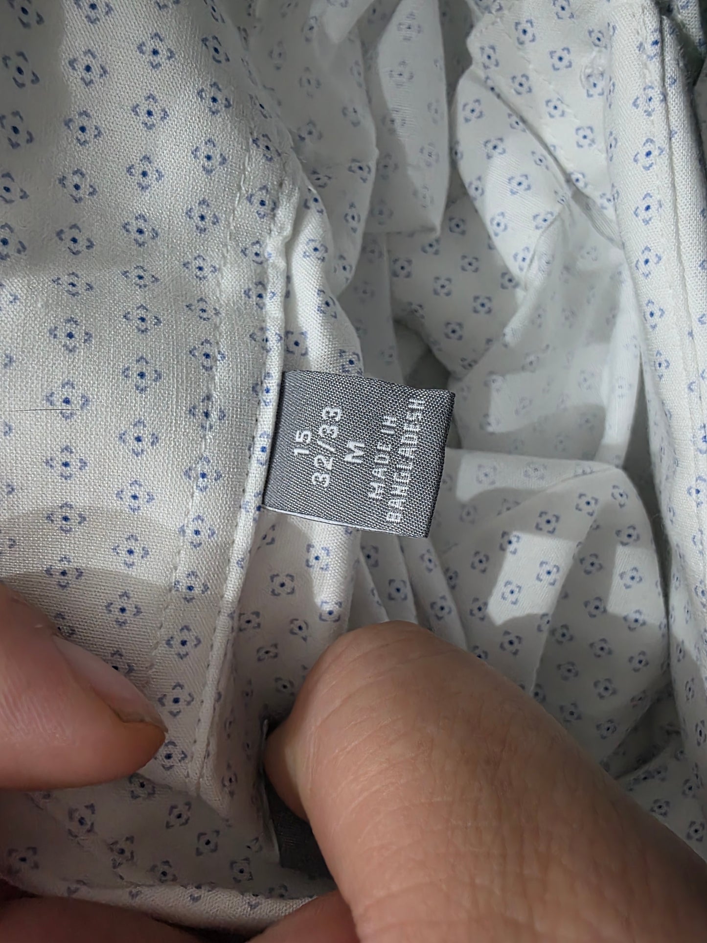 Camisa Michael Kors Mediana M Slimfit Stretch Blaco Figuras (Usado)