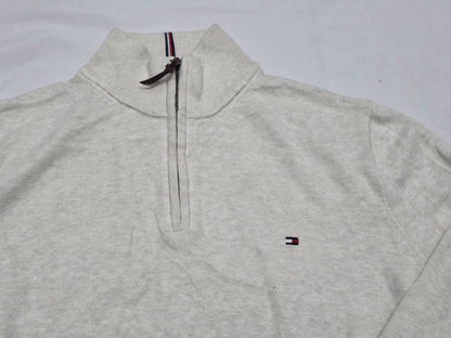 Sueter Tommy Hilfiger Grande L Beige Cierre Corto (Usado)