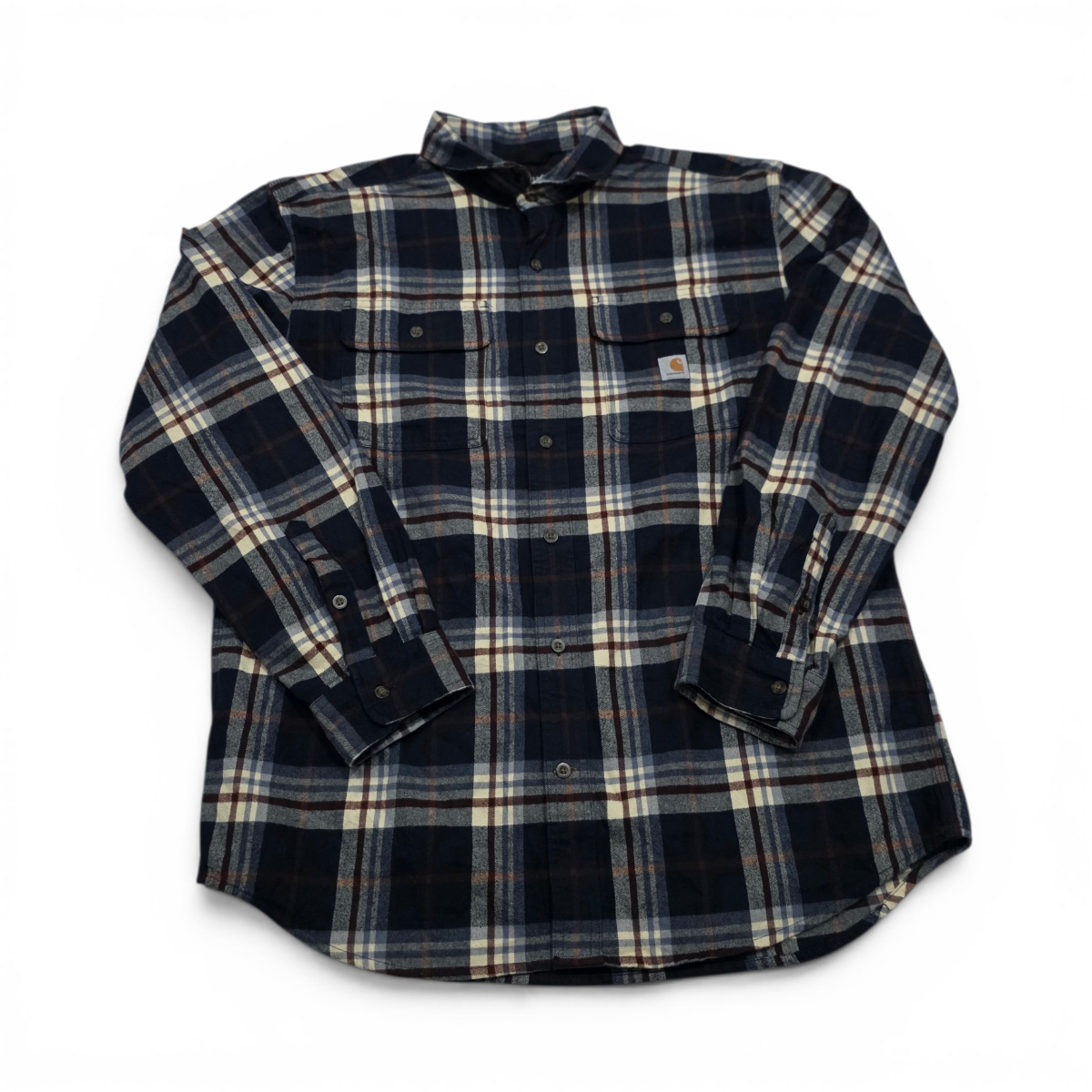 Camisa Gruesa Carhartt Grande L Lossefit Azul Cuadros (Usado)