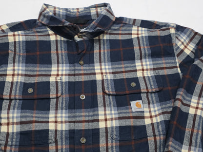 Camisa Gruesa Carhartt Grande L Lossefit Azul Cuadros (Usado)