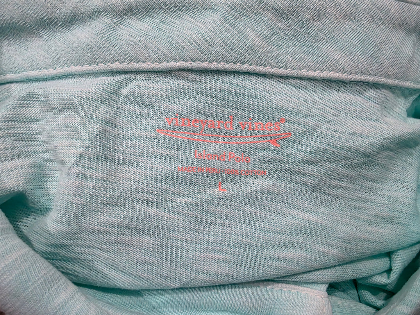 Playera Polo Vineyard Vines Grande L Azul Agua (NUEVO)