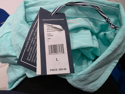 Playera Polo Vineyard Vines Grande L Azul Agua (NUEVO)